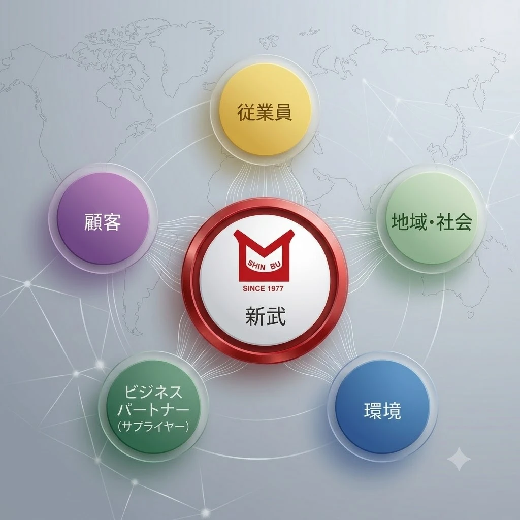 新武CSR ステークホルダー関係図
