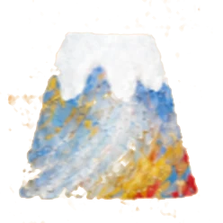 彩色富士山